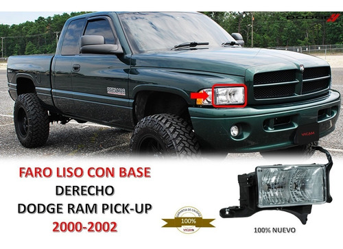 Faro Dodge Ram Pick-up  2000-2002 Derecho