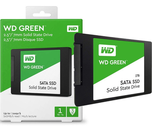 Disco sólido SSD interno Western Digital WD Green WDS100T3G0A 1TB verde
