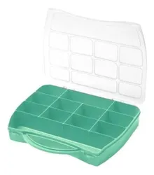 Comprar Maleta Caixa Organizadora Plastica Divisórias Box Multiuso Cor Maleta Divisória Organizadora Verde no Mercado Livre