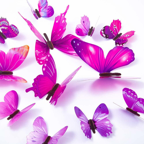 60pcs Butterfly Wall Decals - Decoracion De Mariposas 3d De