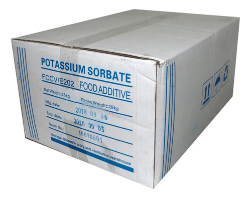 Sorbato Potasio Puro Chino Caja 25kg Mayorista Reposteria