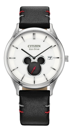 Reloj Disney Citizen Mickey Shadow Bv1130-03w Correa De Piel