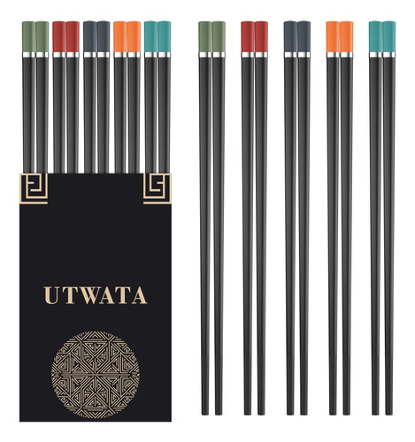 Phicksticks, Utwata 10 Pares Chopsticks Premium Reutilizable