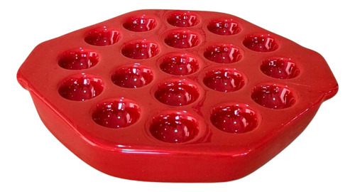 Provoletera Roja Ceramica Apta Parrilla Horno Microondas