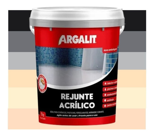 Imagem 9 de 9 de Rejunte Acrílico Para Piso E Azuleijo Impermeavél 1kg Elit