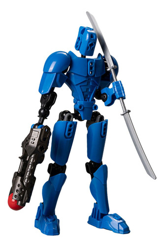 Figura De Acción De Robot Modelo Móvil Articulada Azul