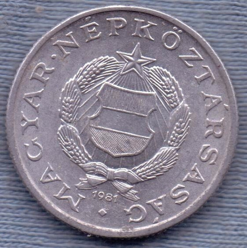Imagen 1 de 2 de Hungria 1 Forint 1981 * Republica Del Pueblo *
