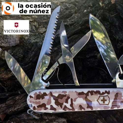 Imagen 4 de 7 de Cortaplumas Victorinox Desert Camo Suiza 15 Usos + Funda