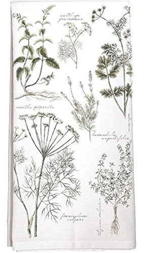 Montgomery Street Herbs Cotton Flour Saco Dish Towel