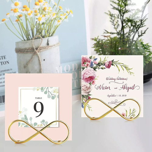 20 Piezas Soportes Para Números Porta-tarjetas De Mesa