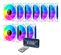 Comprar Kit 9 Fans Coolers Rgb 120mm Branco Com Cotroladora  Fc1309