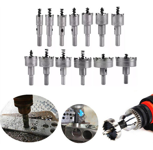 13 Brocas Copa Sierra Hss De Carburo Para 16-53mm