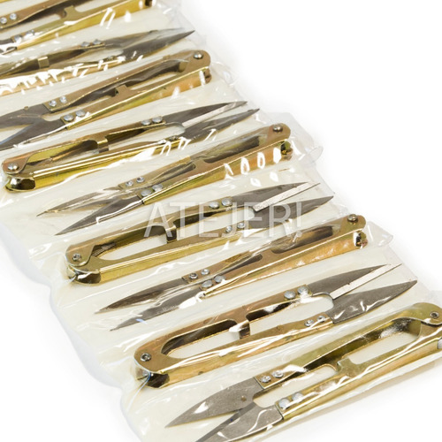 Imagen 5 de 7 de Tijera Corta Hilo Hilacha Metálica Pack X 12 Unidades