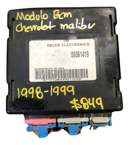 Modulo Bcm Chevrolet Malibu 1998-1999 09361419