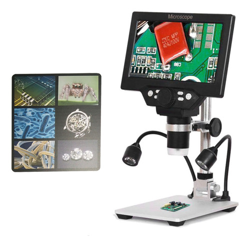 Microscopio Digital G1200, Pantalla Grande A Color De 7 Inch