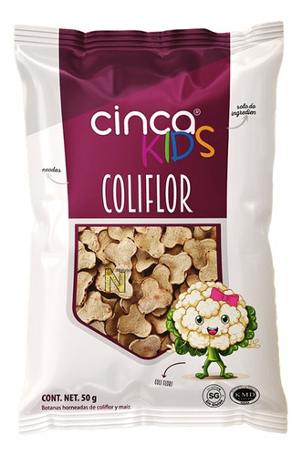 Cinca Kids - Chips De Totopos De Coliflor (50 G) Cinca