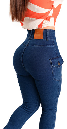 Pantalon Acampanado Colombiano De Dama Con Stretch Itzi 509