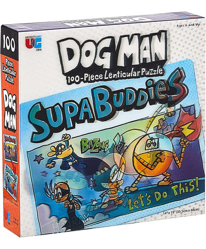 Perro Hombre Supa Buddies Lenticular 100 Piezas Puzzle