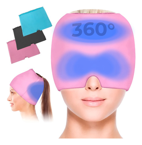 Gorro De Gel Compresa Alivio Migraña Terapia Frío 2capas