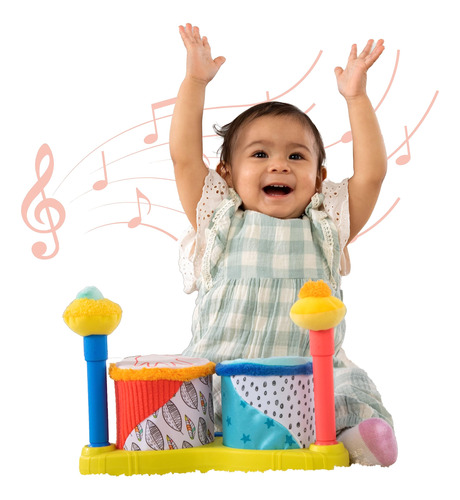 Set De Tambores Musicales Para Bebés Desarrollo Infantil12 M