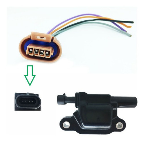 Conector Plug Bobina Ignição Onix Prisma Cobalt 1.0 1.4 1.8