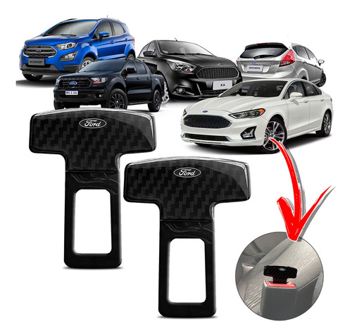 Par Trava Fivela Cinto Segurança Anti Apito Ford Ka Fusion
