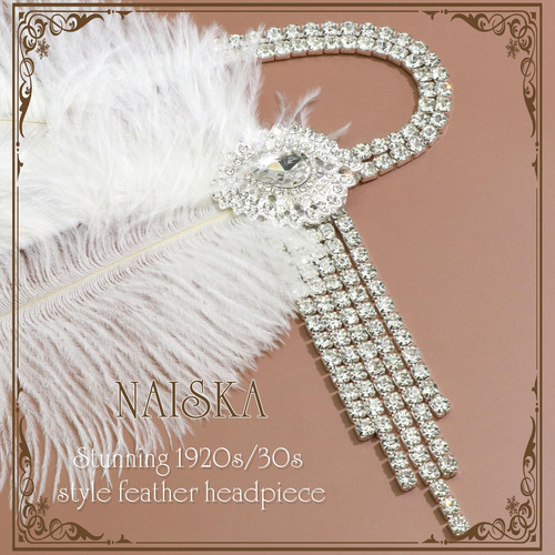 Naiska 1920 - Diadema De Plumas Con Forma De Flapper Para Mu