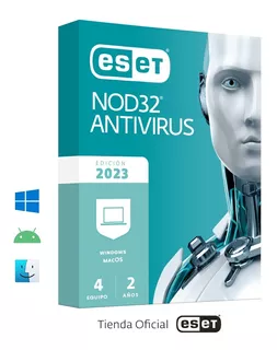 Antivirus Eset® Nod32* Tienda Oficial Eset * 4 Pc - 2 Años