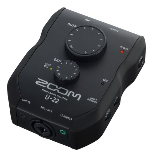 Handy Audio Interface Zoom U-22 Usb 2 Entradas 2 Salidas