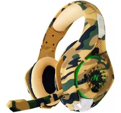 Auricular Gamer Nisuta Ns-aug300c Camuflado Marrón Ps4 Xbox