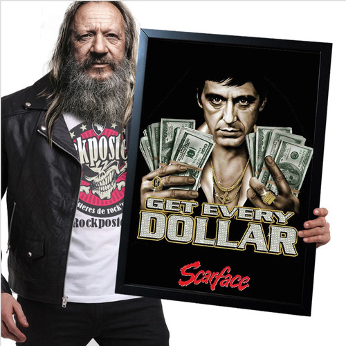 Poster Quadro Com Moldura Scarface 09 A2 60x42cm