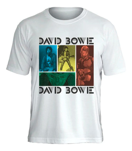 Camiseta Stamp David Bowie Photos Ts1679