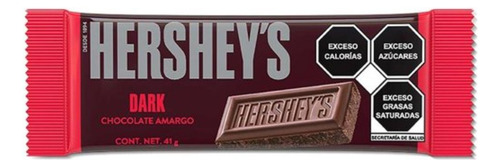 2 Pza Barra De Chocolate Hershey's Dark 41 G