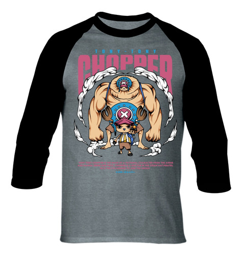 Camiseta One Piece Chopper Camibuso Raglan Serie Gamers