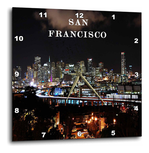 3drose Dpp__2 Reloj De Pared Time In San Francisco, 13 Por 1