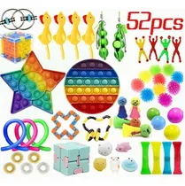 Comprar Juguetes Sensoriales Fidget Push Pop It En Caja, 52 Piezas