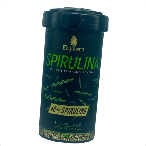 Ração Spirulina Black Line - Peixes Marinho E Doce M 120g