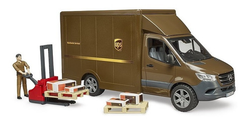 Imagen 1 de 5 de Mercedes Benz Sprinter Ups Bruder Escala 1:16