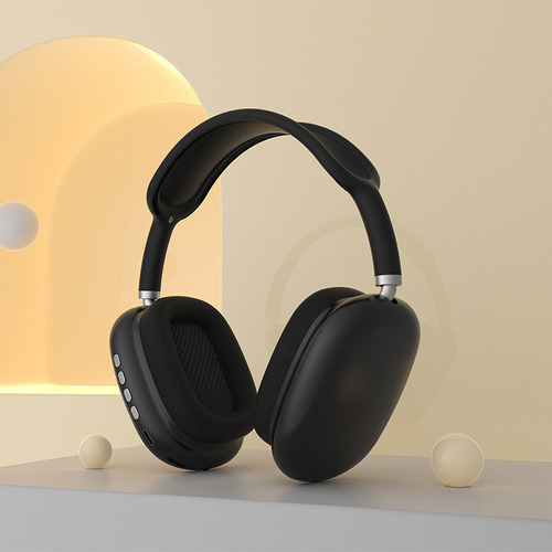 Auriculares inalámbricos Bluetooth P9 con micrófono con cancelación de ruido, color negro