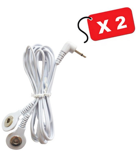 Cables 2x1 Plug 2.5mm Electrodos Parche Tens Ems