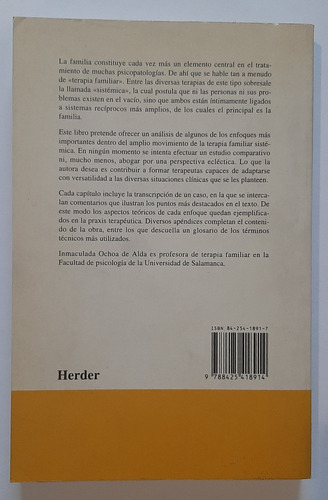 Enfoques En Terapia Familiar Sistémica - Ochoa De Alda (Usado)