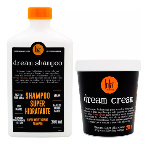 Lola Cosmetics Dream Cream Shampoo Hidratante + Máscara 200g