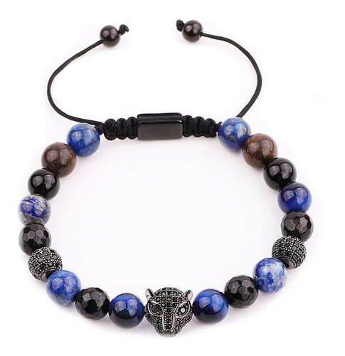 Pulsera Jaguar Piedra Natural De Hombre Krasha Plifalq36