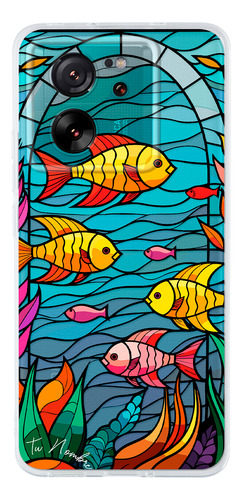Funda Para Xiaomi Para Mujer Peces Vitral Con Tu Nombre