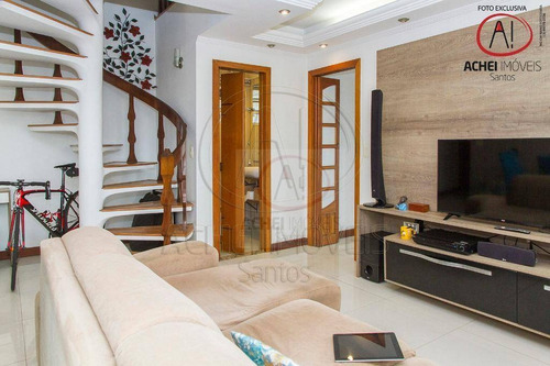 Imagem 5 de 30 de Apartamento Com 2 Dormitórios, 2 Suítes, 3 Banheiros E 1 Vaga Coletiva Suficiente À Venda, 92 M² Por R$ 535.000 - Boqueirão - Santos/sp - Ap10536