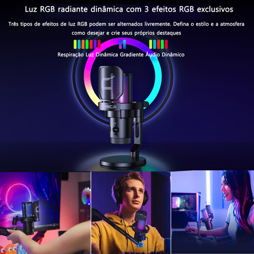 Microfone Sem Fios Usb Comica Uni Pro (a) Suporte Cantilever