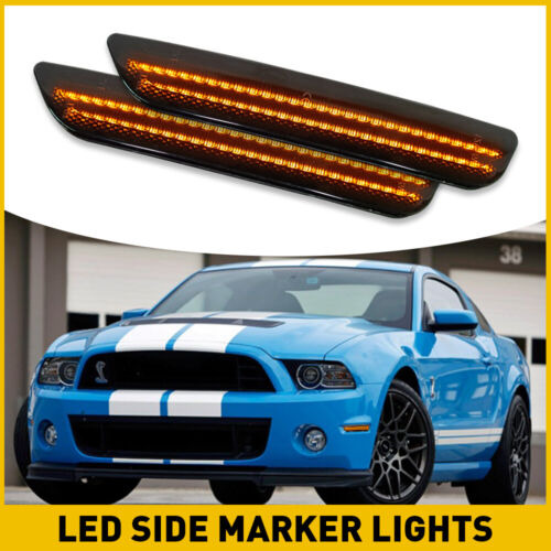 For 2010-2014 Ford Mustang Amber Led Front Fender Side M Aab