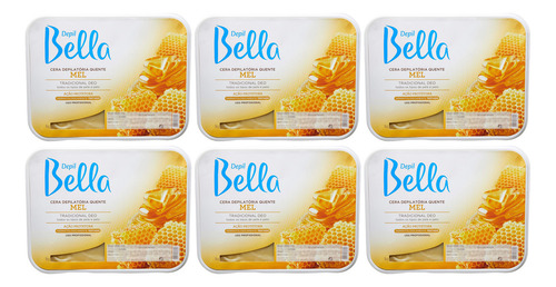 Kit 6un Cera Depilatória 1kg Mel Depil Bella Profissional