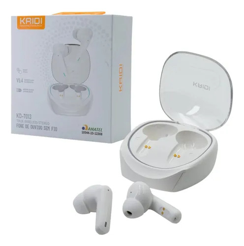 Fone De Ouvido Kaidi Tws Bluetooth 5.4 Sem Fio In-ear Kd7013 Branco