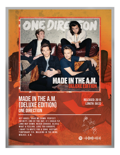 Poster One Direction Made In Am Music Firma 120x80